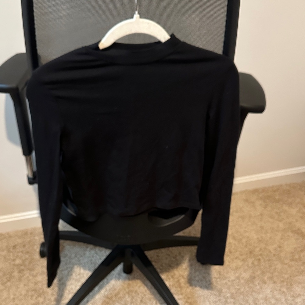 Charlotte Russe Black Long Sleeve Top